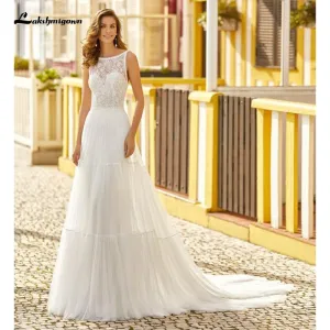 Roycebridal Tulle Wedding Dresses Off the Shoulder Lace Appliques