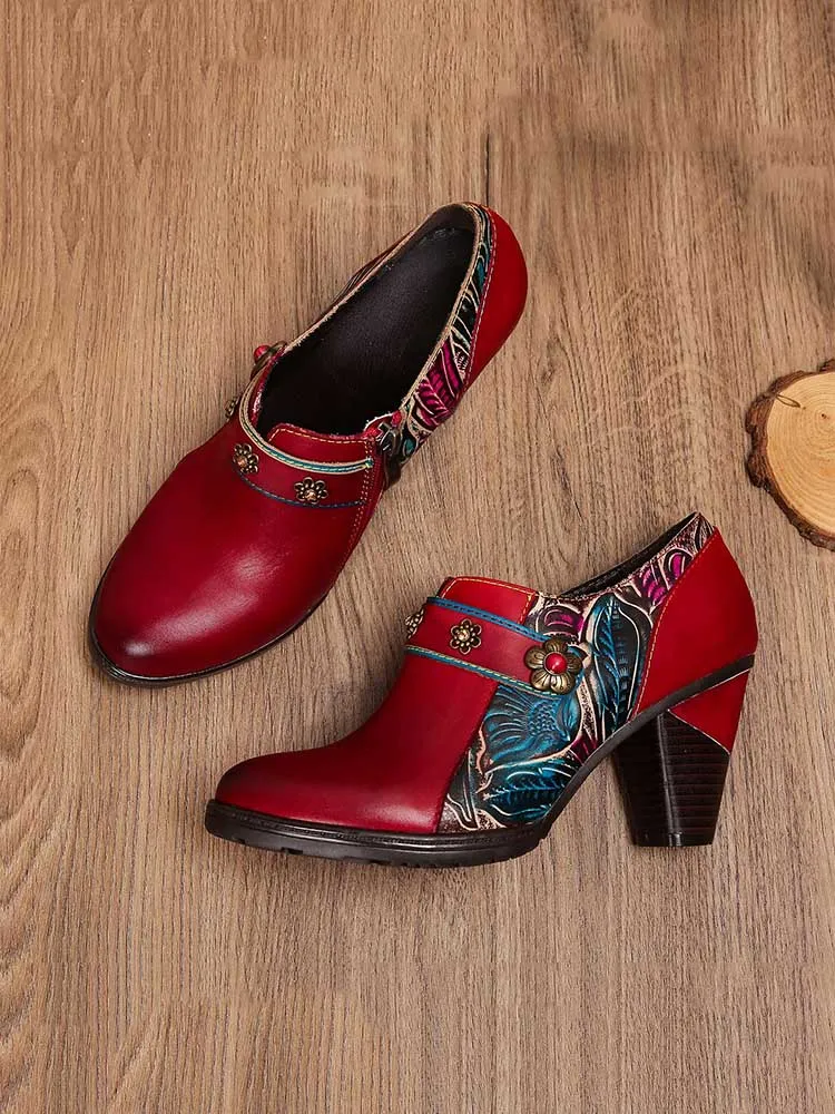 Samira Handmade Retro Leather Shoes