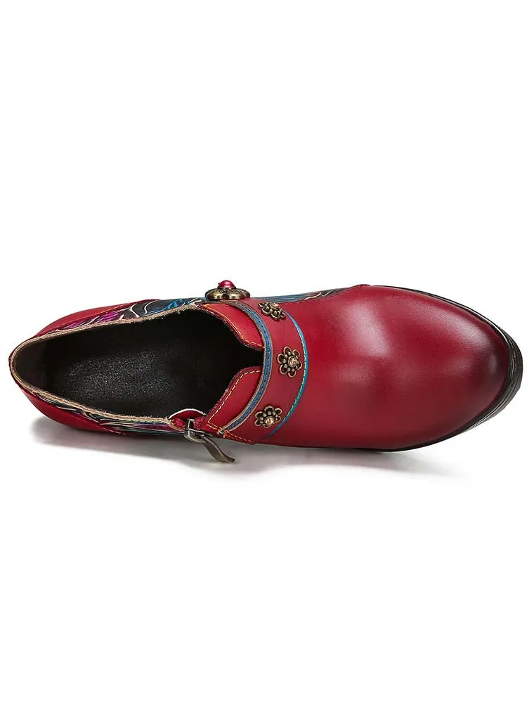 Samira Handmade Retro Leather Shoes