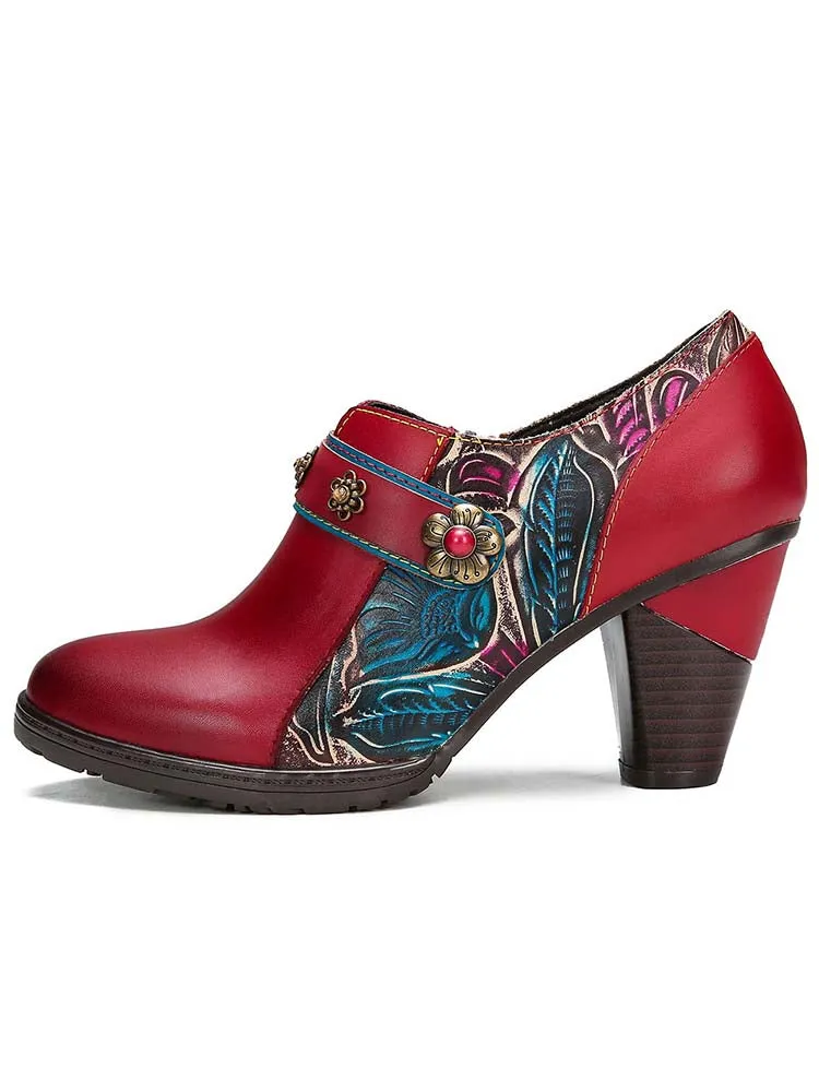 Samira Handmade Retro Leather Shoes