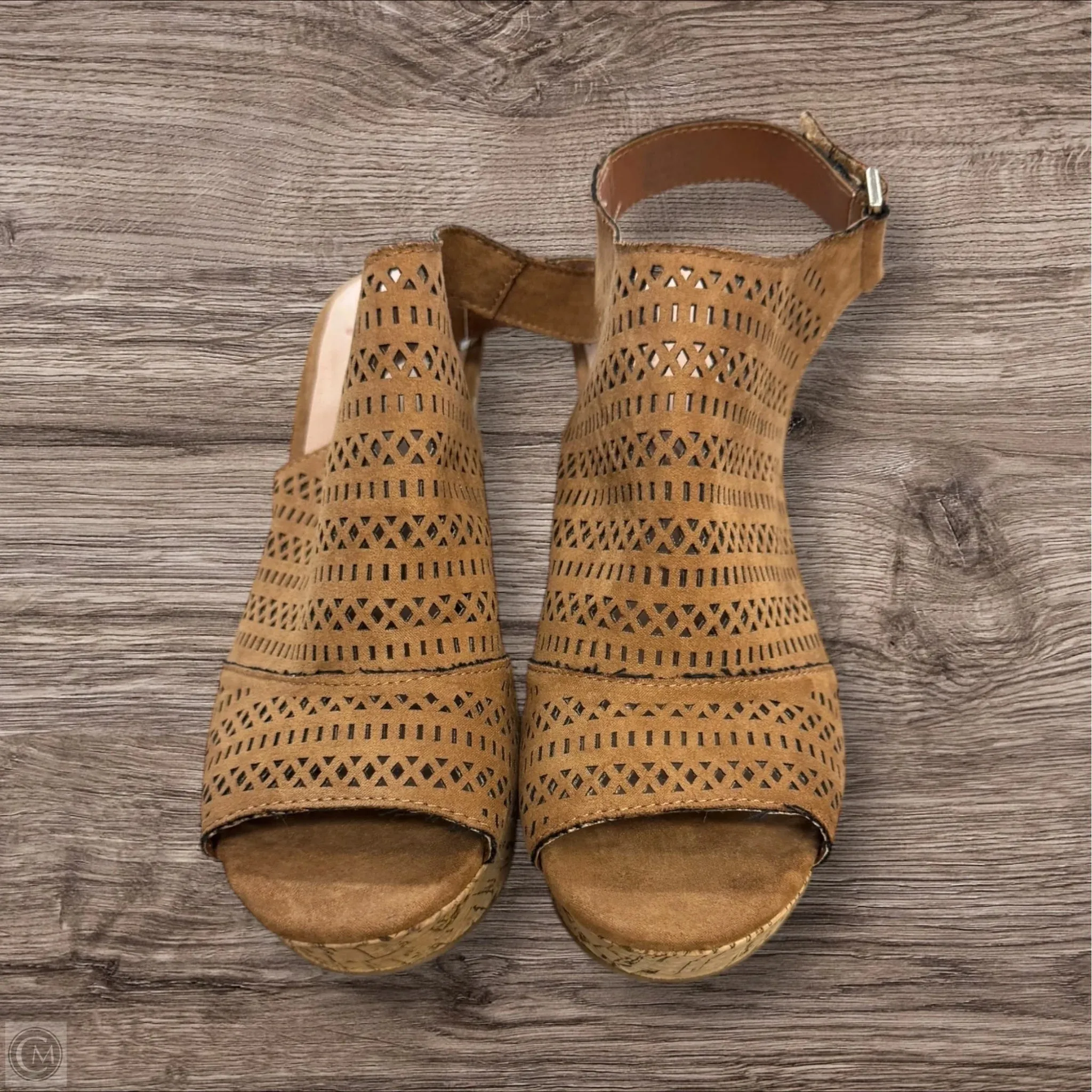 Sandals Heels Wedge By America Rag In Brown, Size: 7
