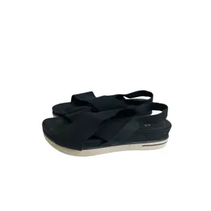 Sandals Heels Wedge By Eileen Fisher In Black & White, Size:9.5