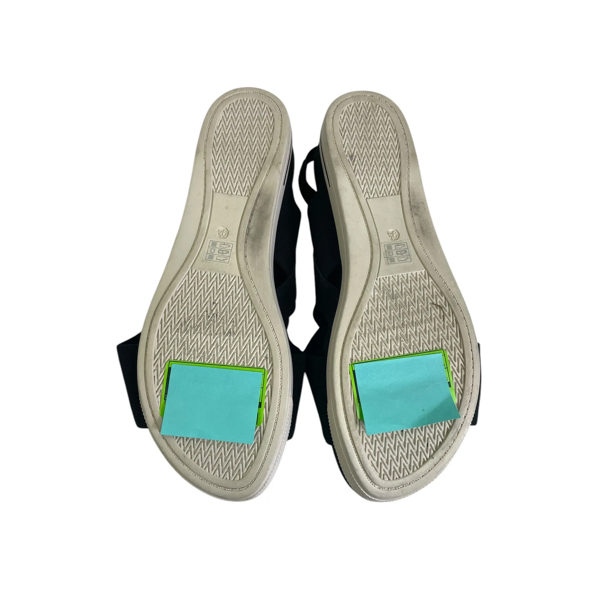 Sandals Heels Wedge By Eileen Fisher In Black & White, Size:9.5