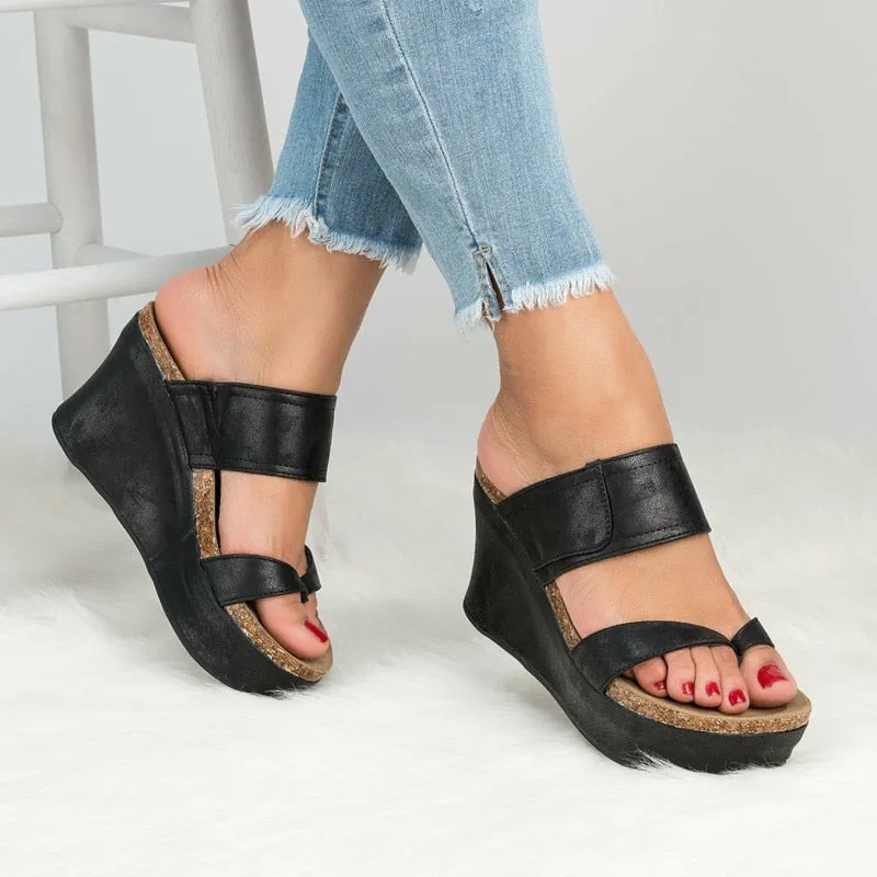 Sandals Wedges Shoes Summer Sandals Wedge Heels Flip Flops Chaussures Femme High Heels Sandals