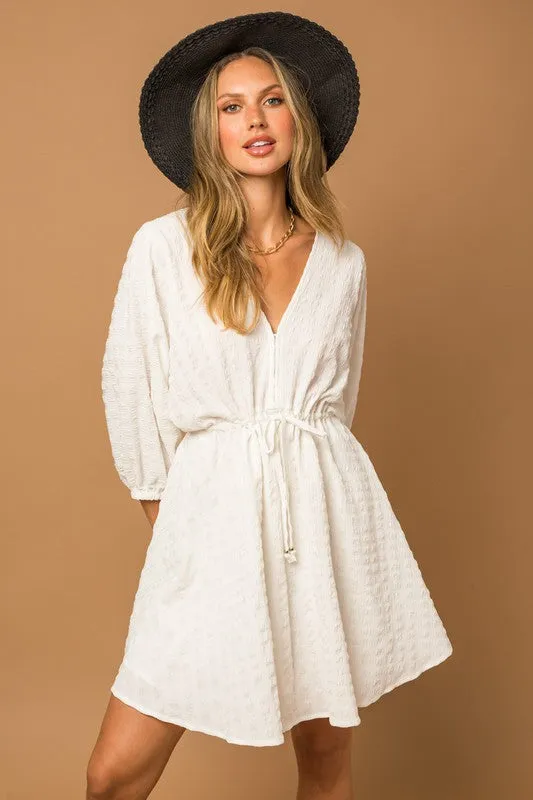 Seersucker Batwing Dress