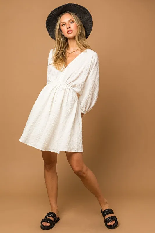 Seersucker Batwing Dress
