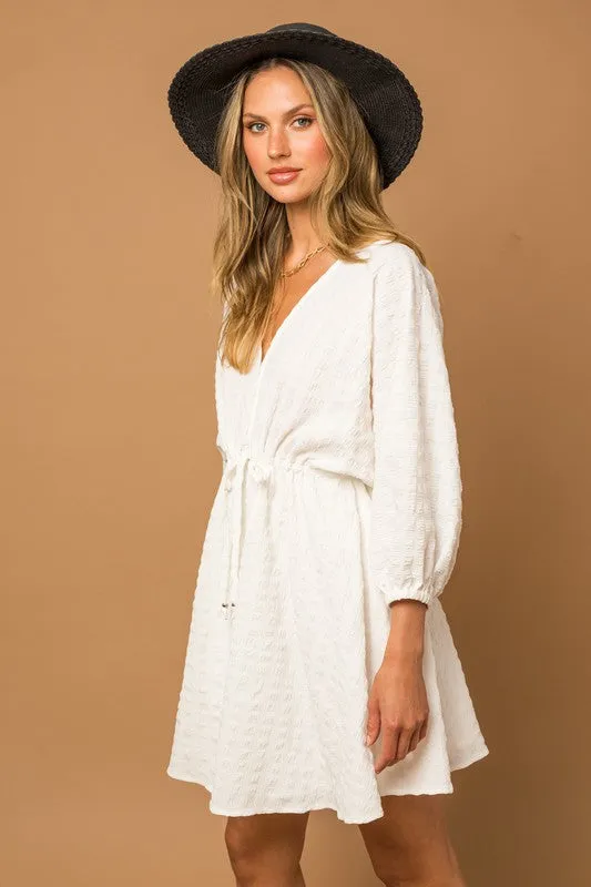 Seersucker Batwing Dress