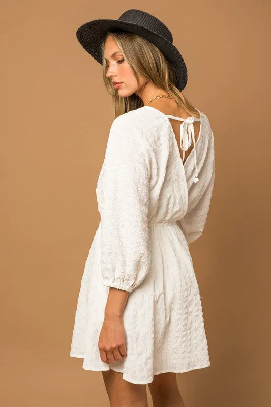 Seersucker Batwing Dress
