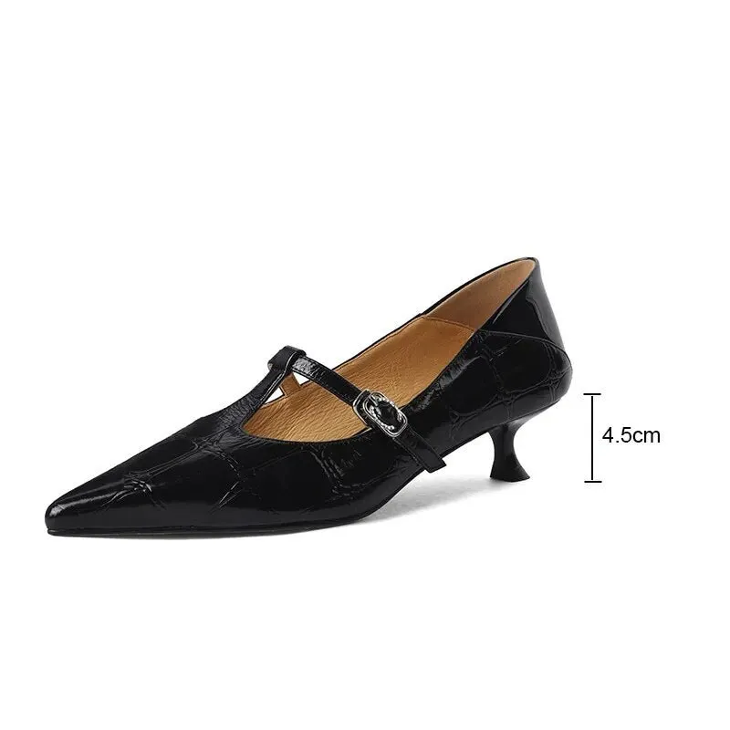 Sexy Silver Black Pointed Toe Women's Pumps