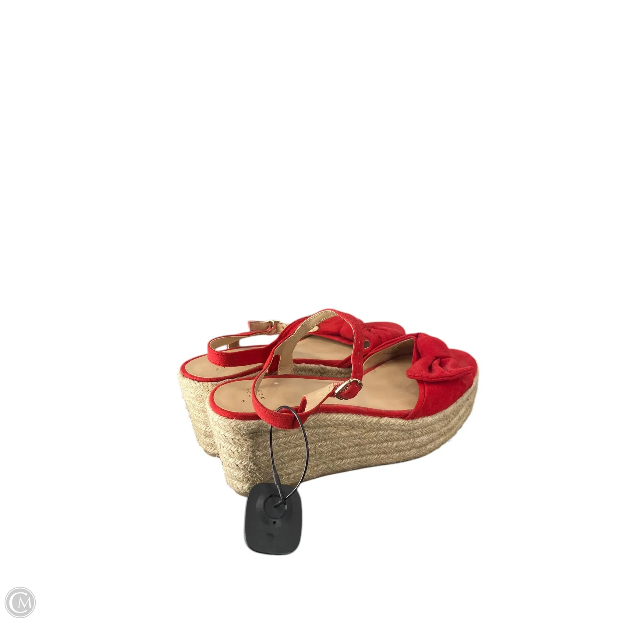 Shoes Heels Wedge By A New Day In Red, Size: 9