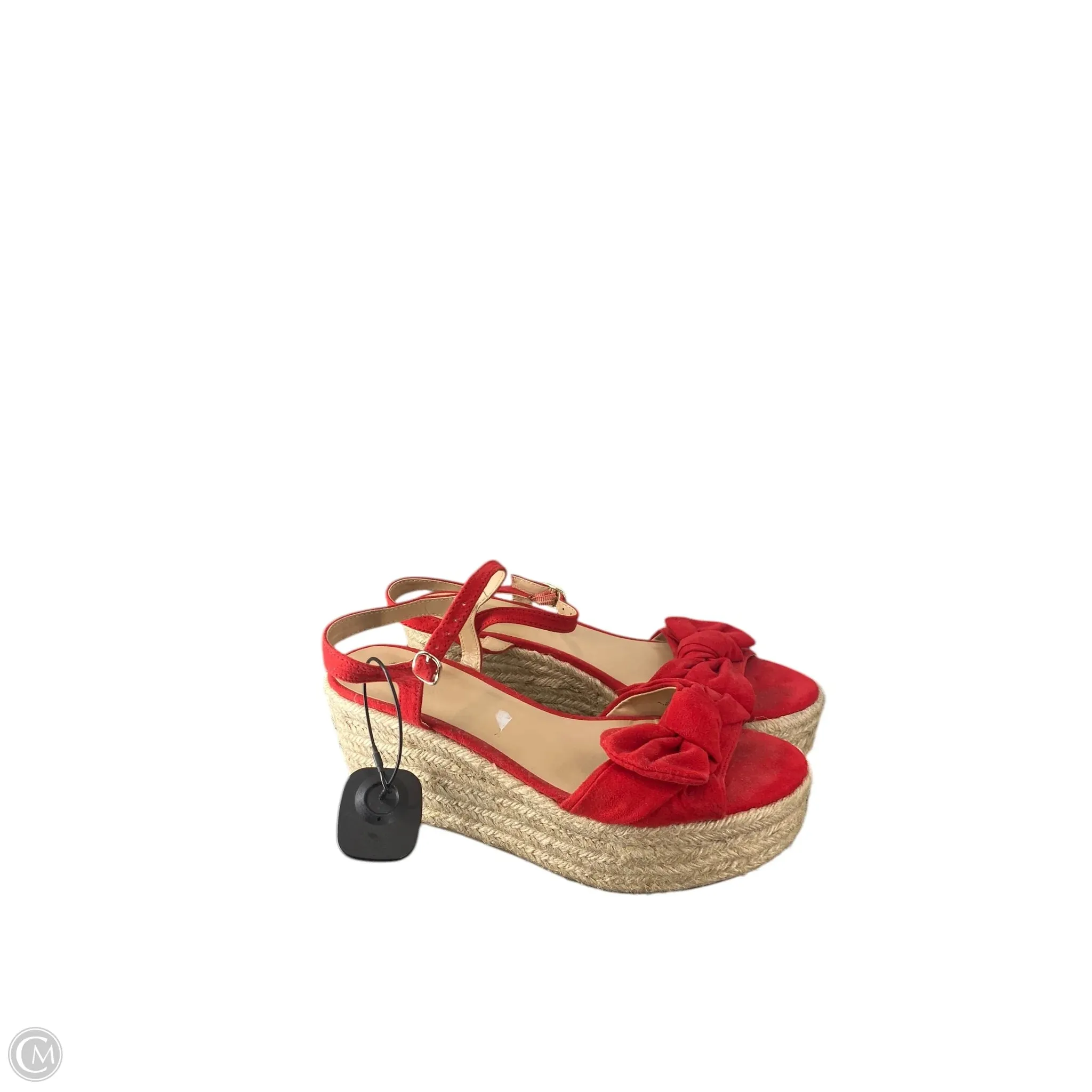 Shoes Heels Wedge By A New Day In Red, Size: 9