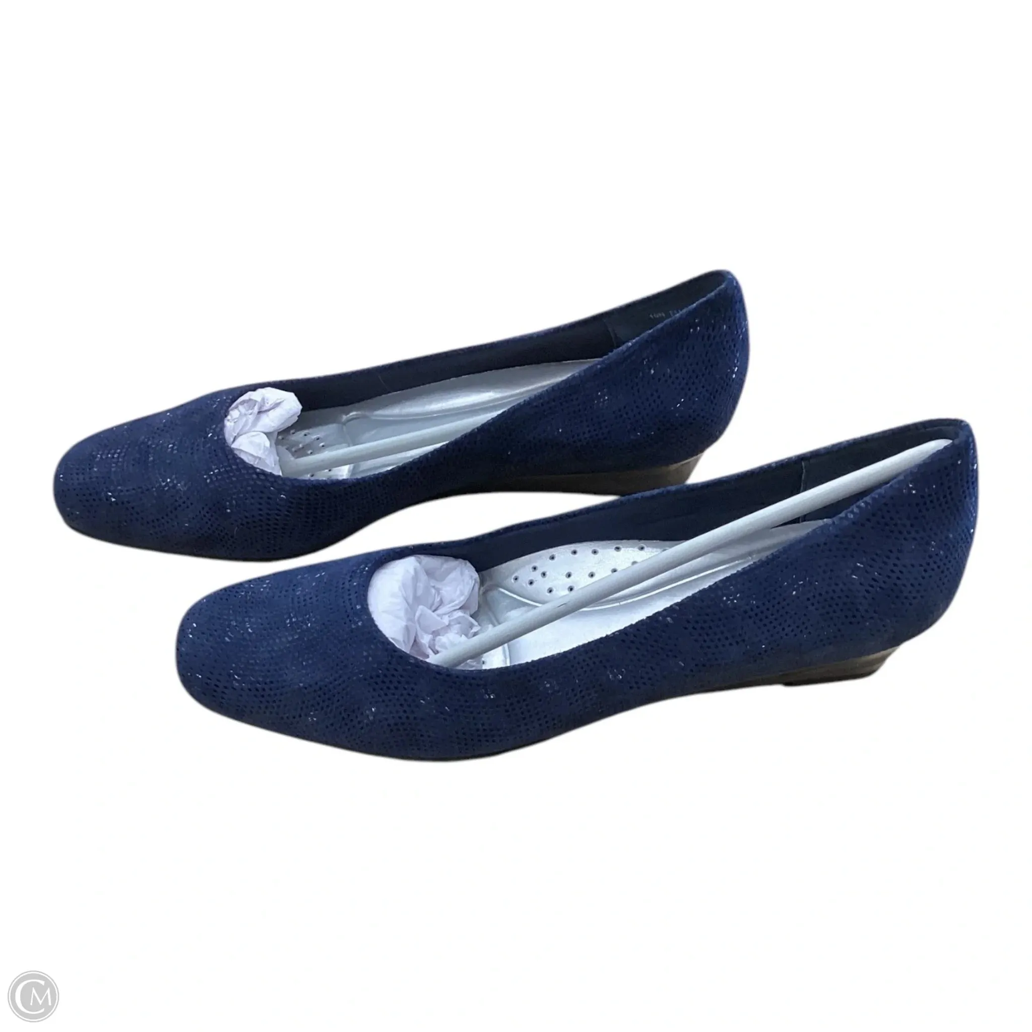 Shoes Heels Wedge By Clothes Mentor In Blue, Size: 10