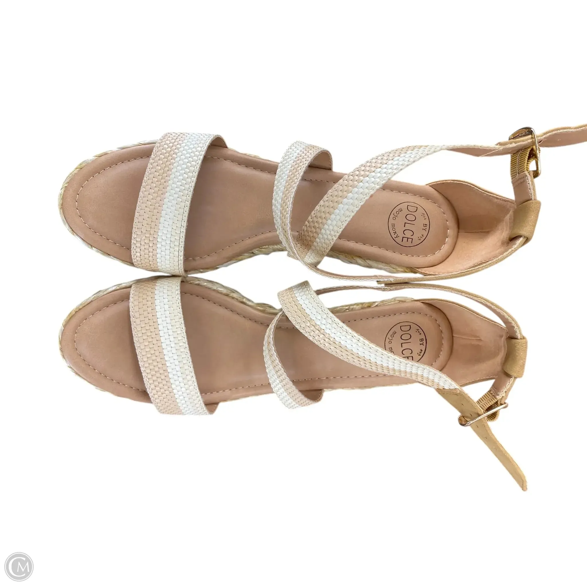Shoes Heels Wedge By Clothes Mentor In Cream, Size: 8.5