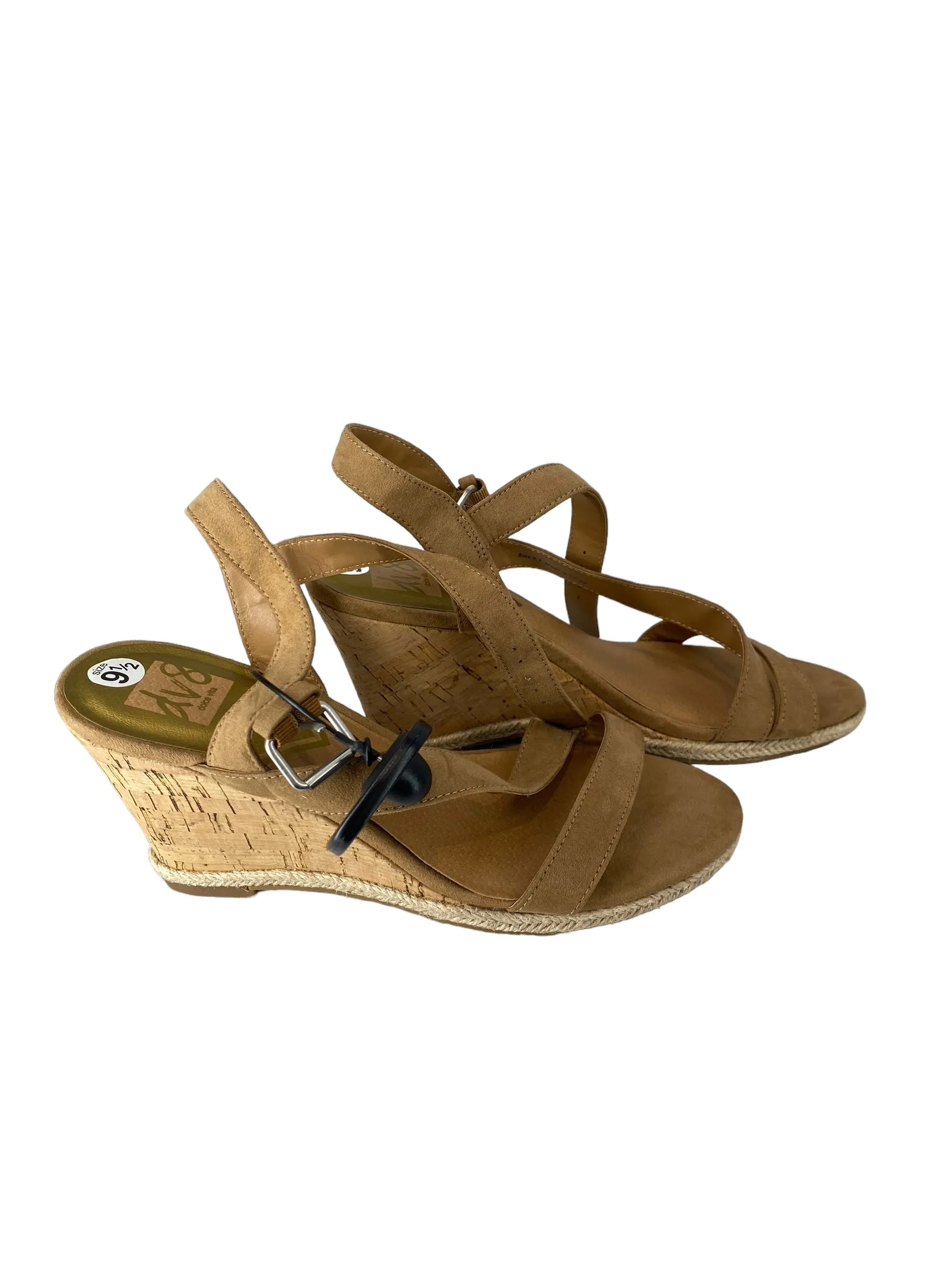 Shoes Heels Wedge By Dv In Tan, Size: 9.5