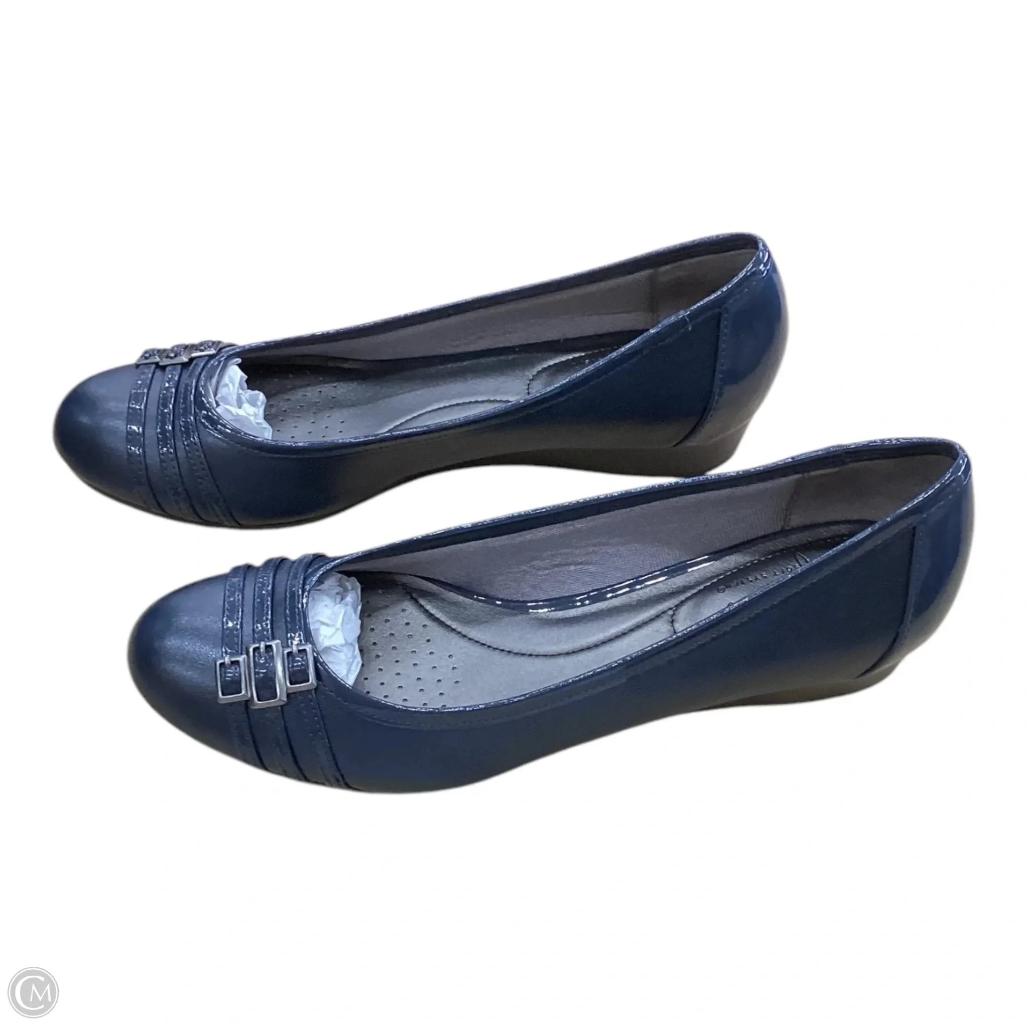 Shoes Heels Wedge By Life Stride In Navy, Size: 10