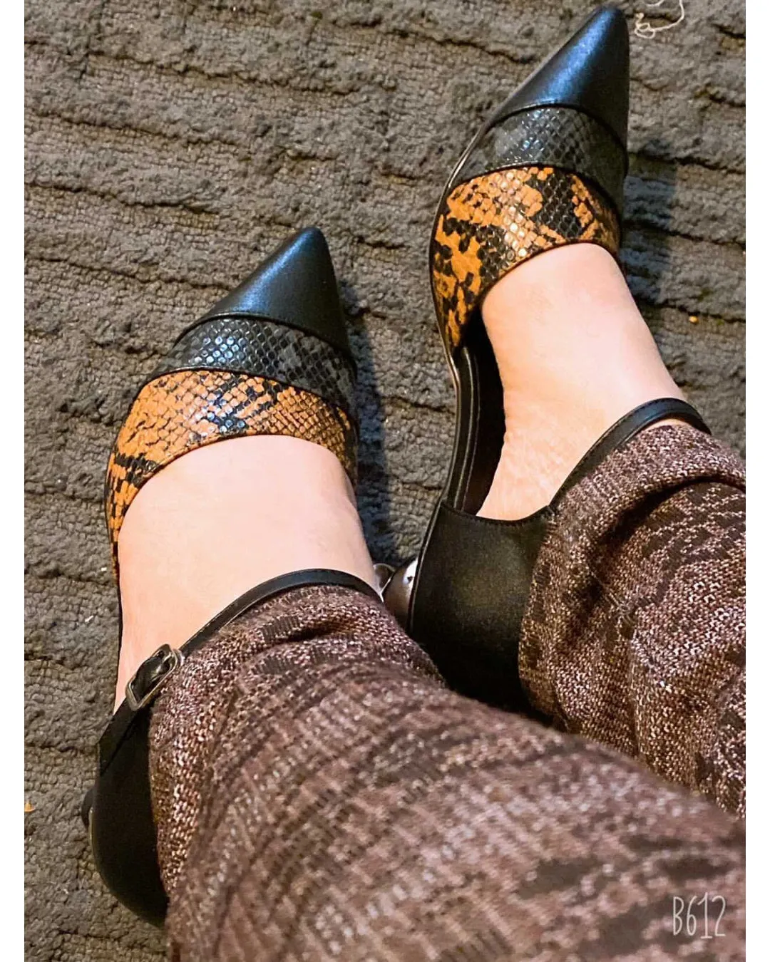 Snake Patterned Belted Women'S Pump By Jadyrose