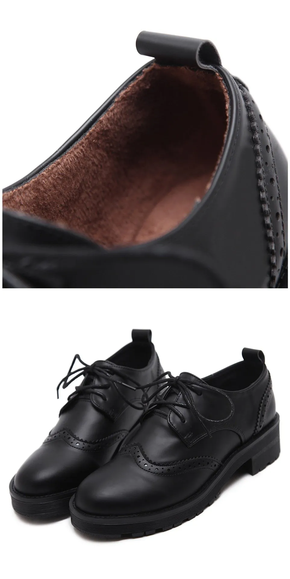 Spring and Autumn British Wind Work Small Leather Shoes Retro Shallow Mouth Single Shoes Flat Bottom Broker Women's Shoes College Wind Plus Velvet