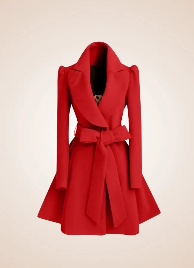 Steampunk Women's Belt Trench Coat