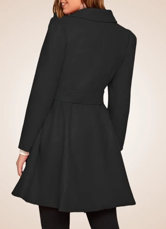 Steampunk Women's Belt Trench Coat