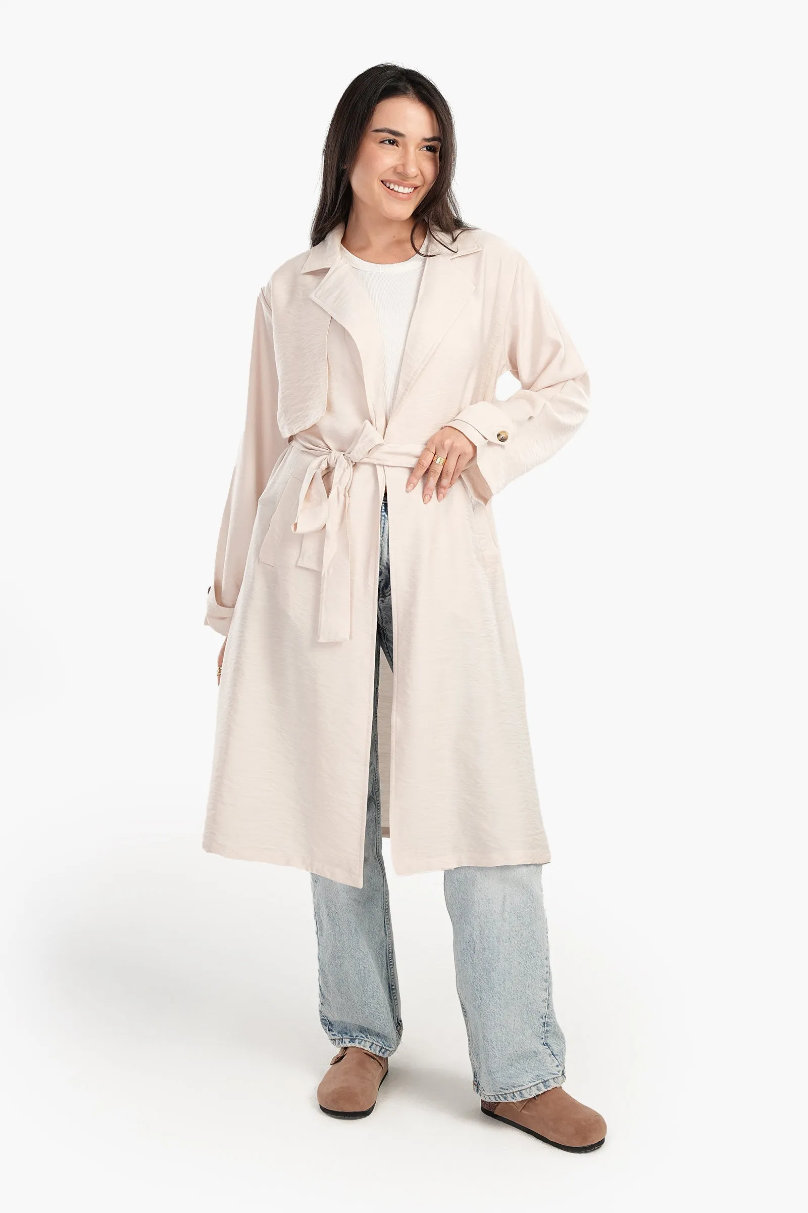 Summer Lightweight Trench Coat - Beige