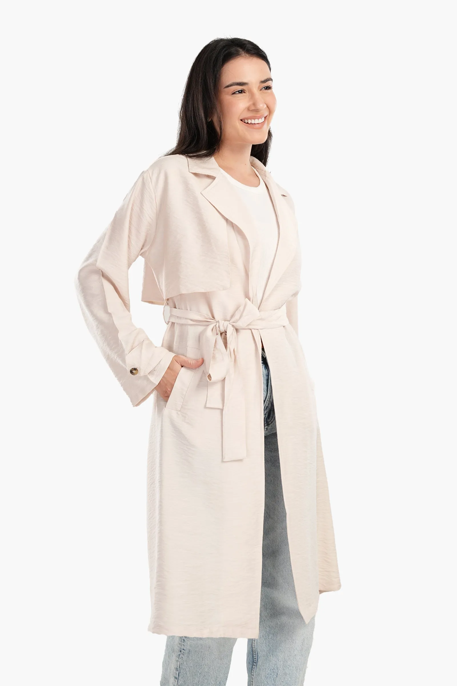 Summer Lightweight Trench Coat - Beige