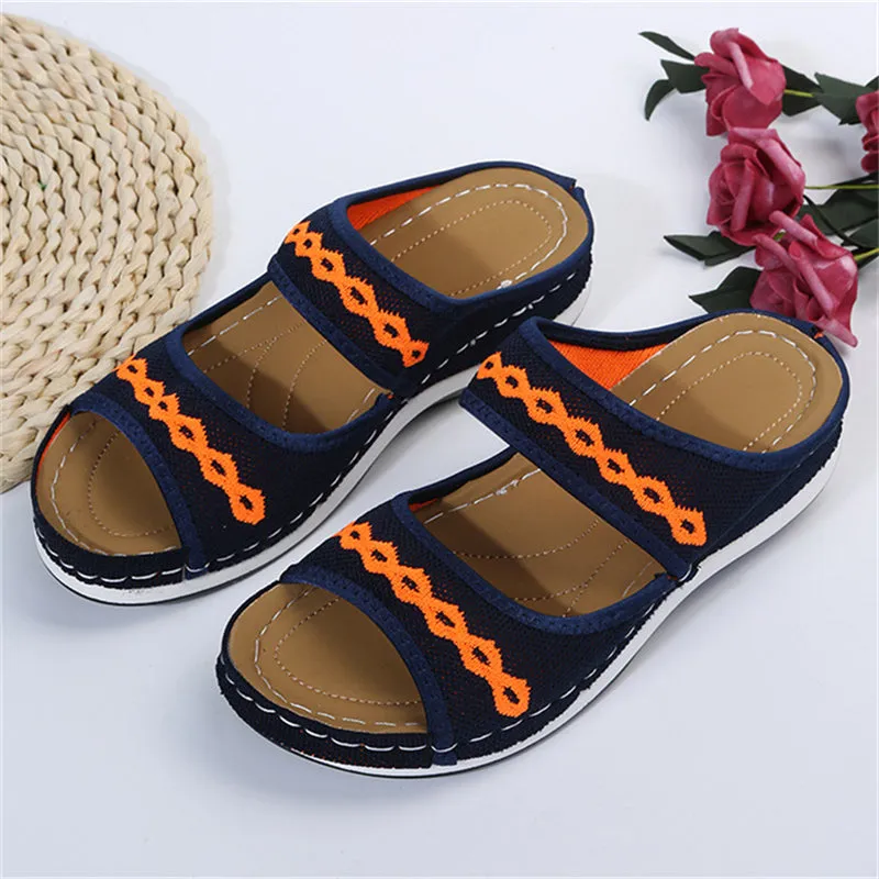 Summer Women's Casual Lightweight Breathable Wedge Heels Slippers