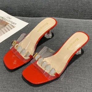 Summer Women's Shoes, A Pair of Sandals and Slippers, with A Female Head, Fashion Slippers, Women's Shoes