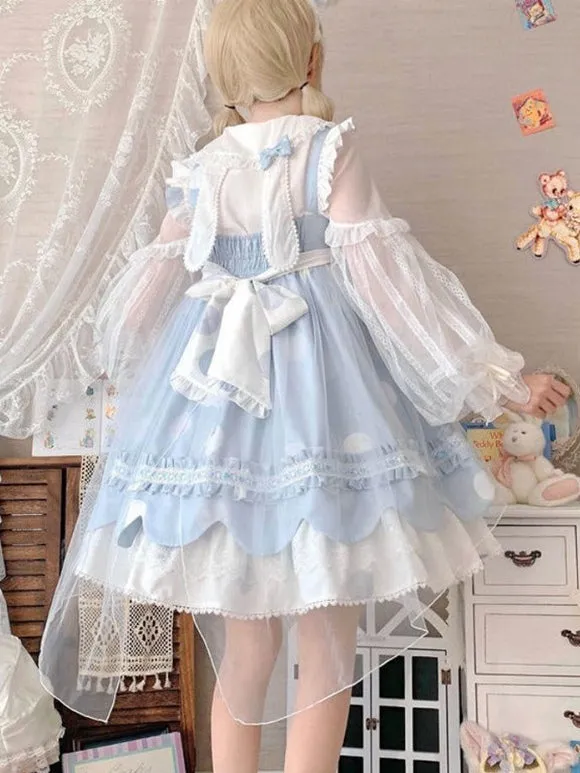 Sweet Lolita Dress Polyester Sleeveless Jumper Sweet Fairytale Lolita Dress