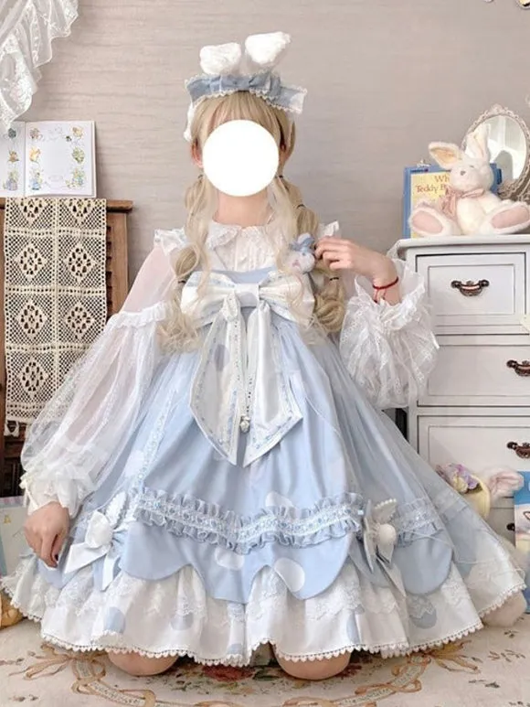 Sweet Lolita Dress Polyester Sleeveless Jumper Sweet Fairytale Lolita Dress