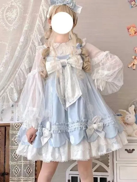 Sweet Lolita Dress Polyester Sleeveless Jumper Sweet Fairytale Lolita Dress