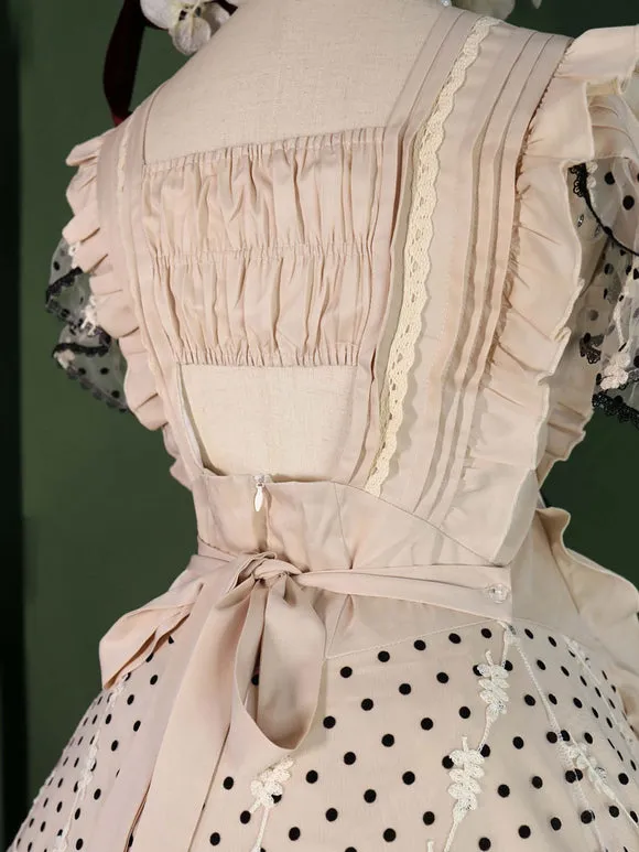 Sweet Lolita Dress Short Sleeves Bows Dress