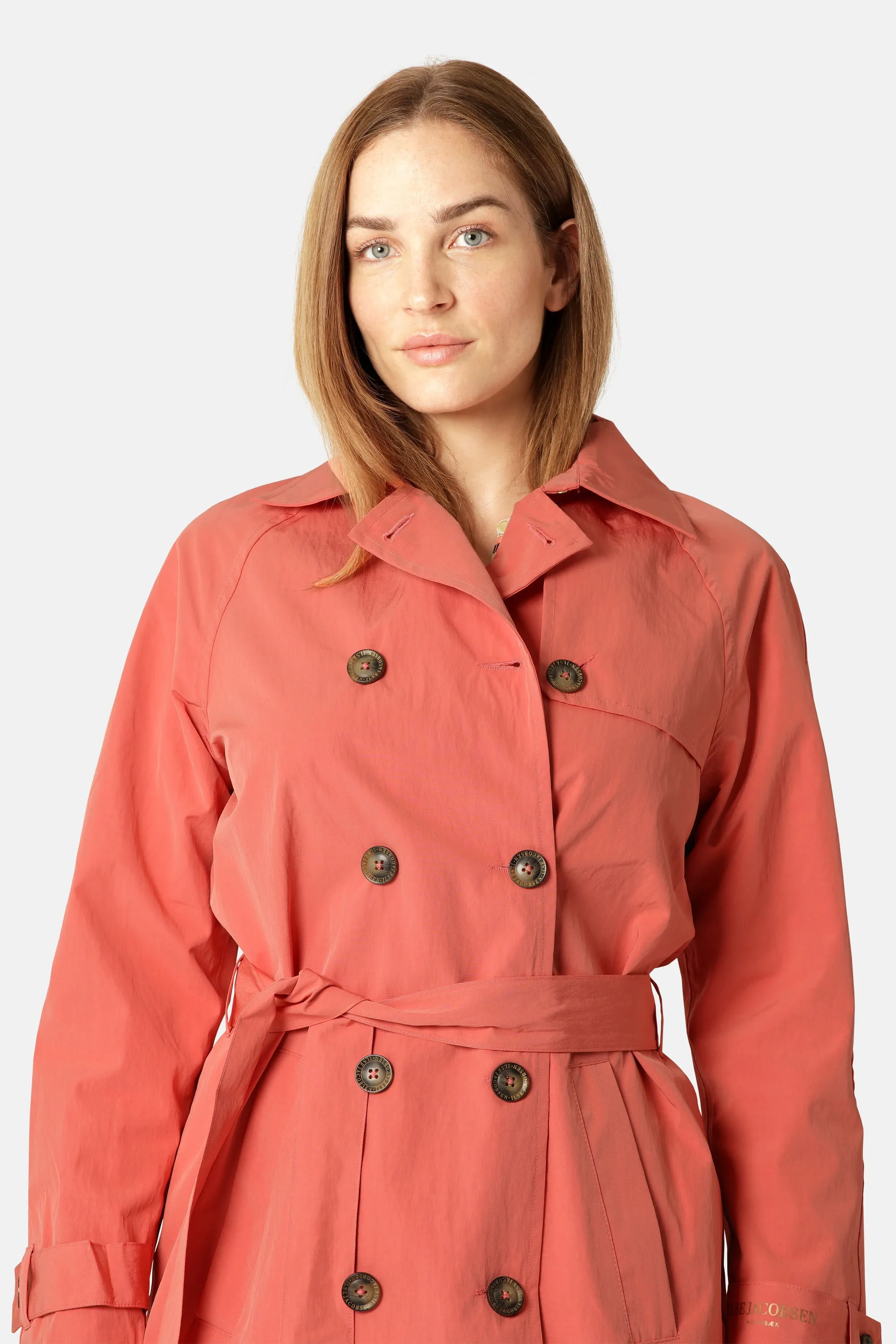 Teknisk Regnrock Trench - Spiced Coral