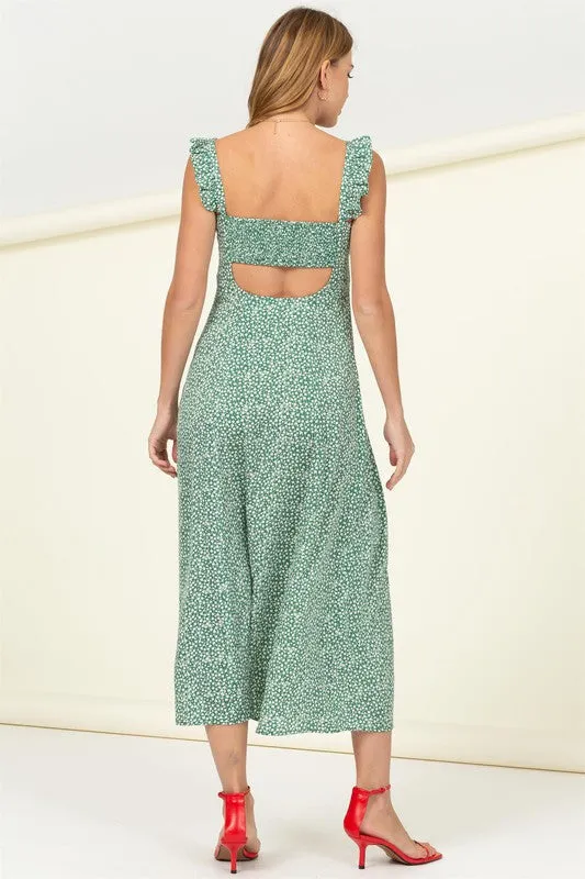 TIERED MIDI DRESS