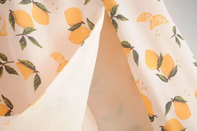 Tube Top Lace-up Lemon Floral Split Midi Dresses