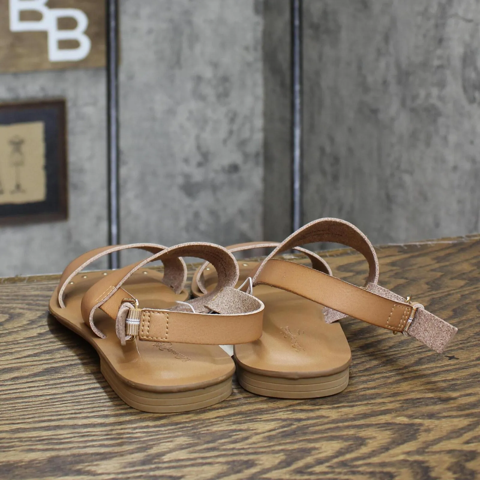 Universal Thread Women's Becca Studded Ankle Strap Sandals Tan Brown 5.5W