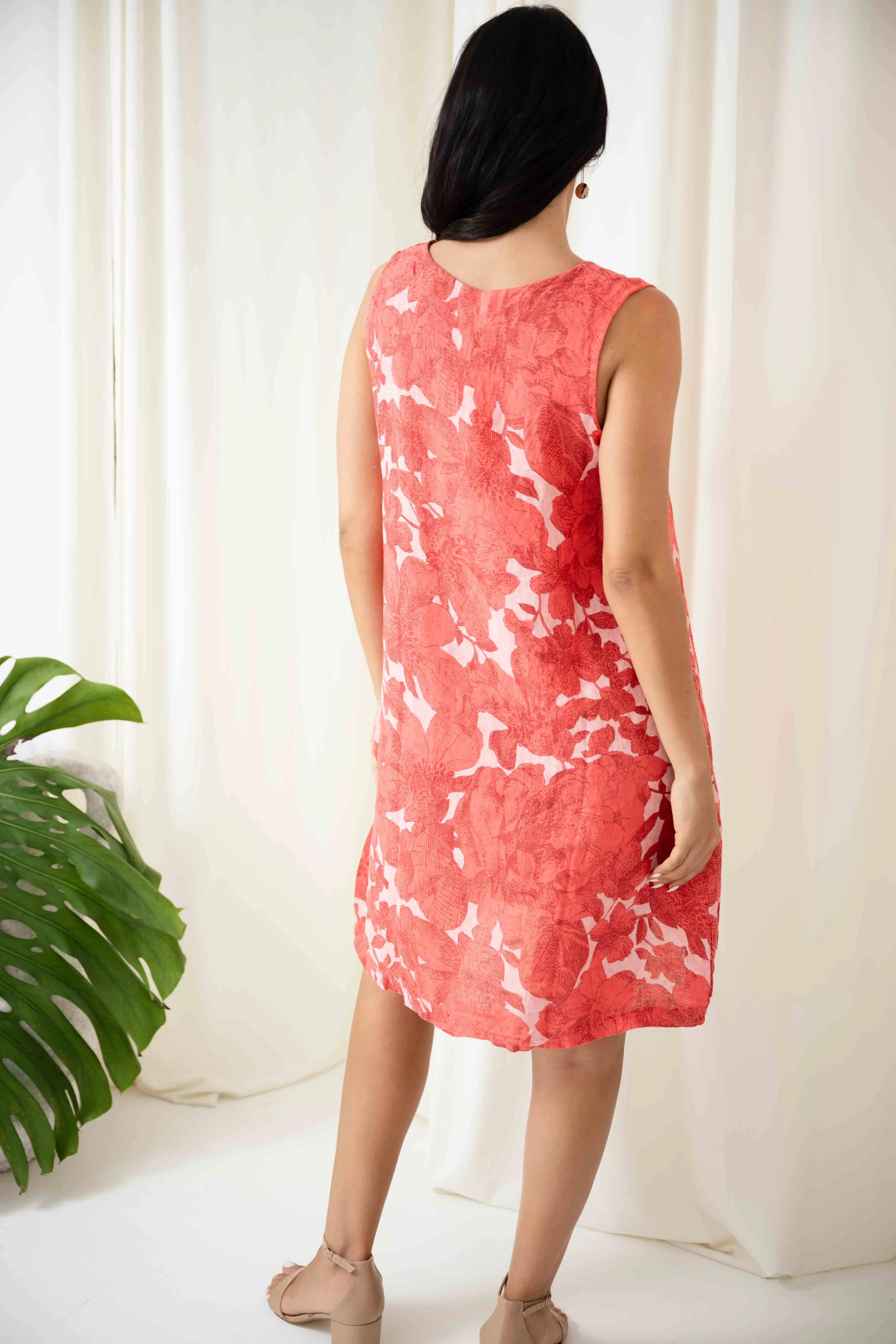 Valery Floral Dress | Coral