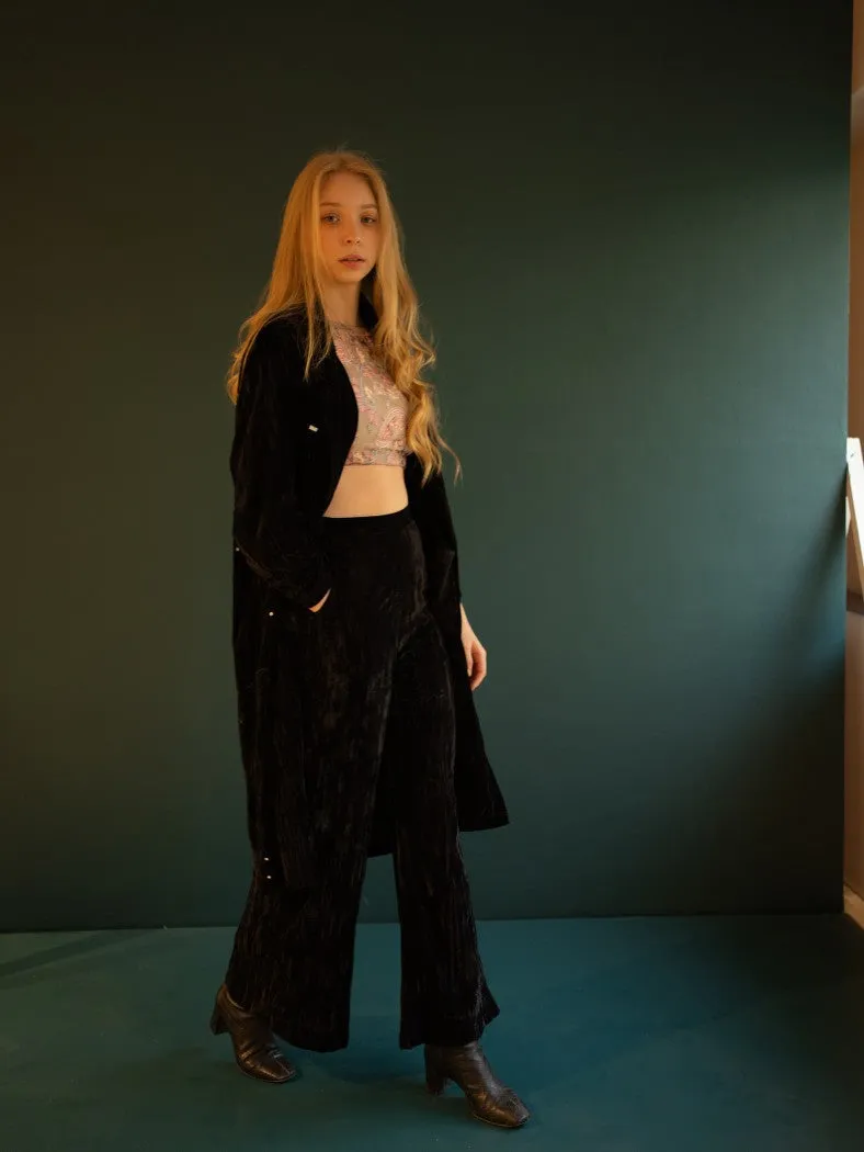 Velvet Trench Coat