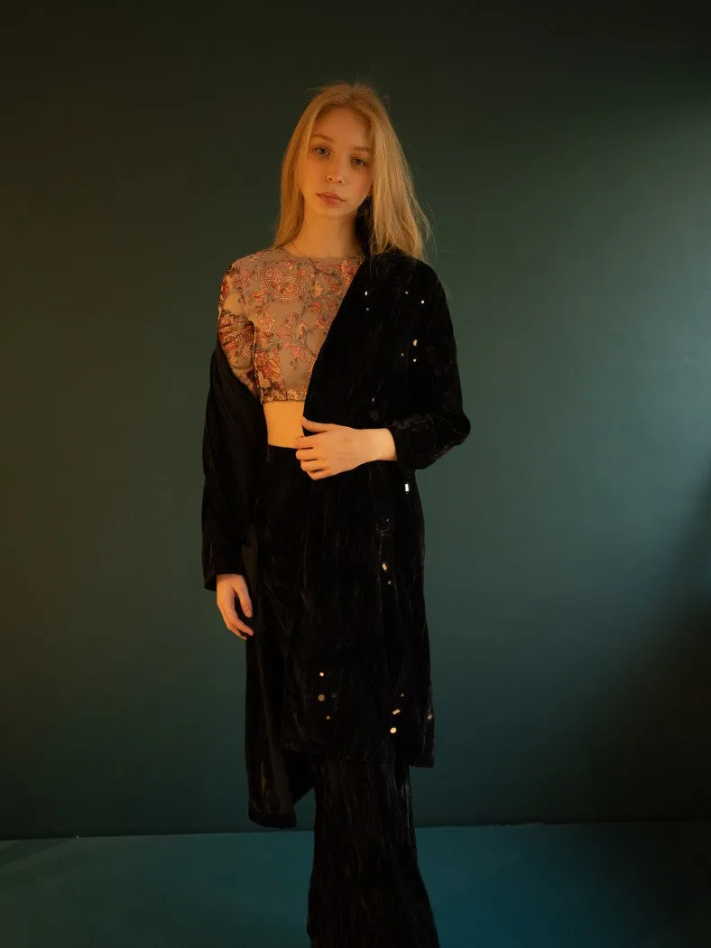 Velvet Trench Coat