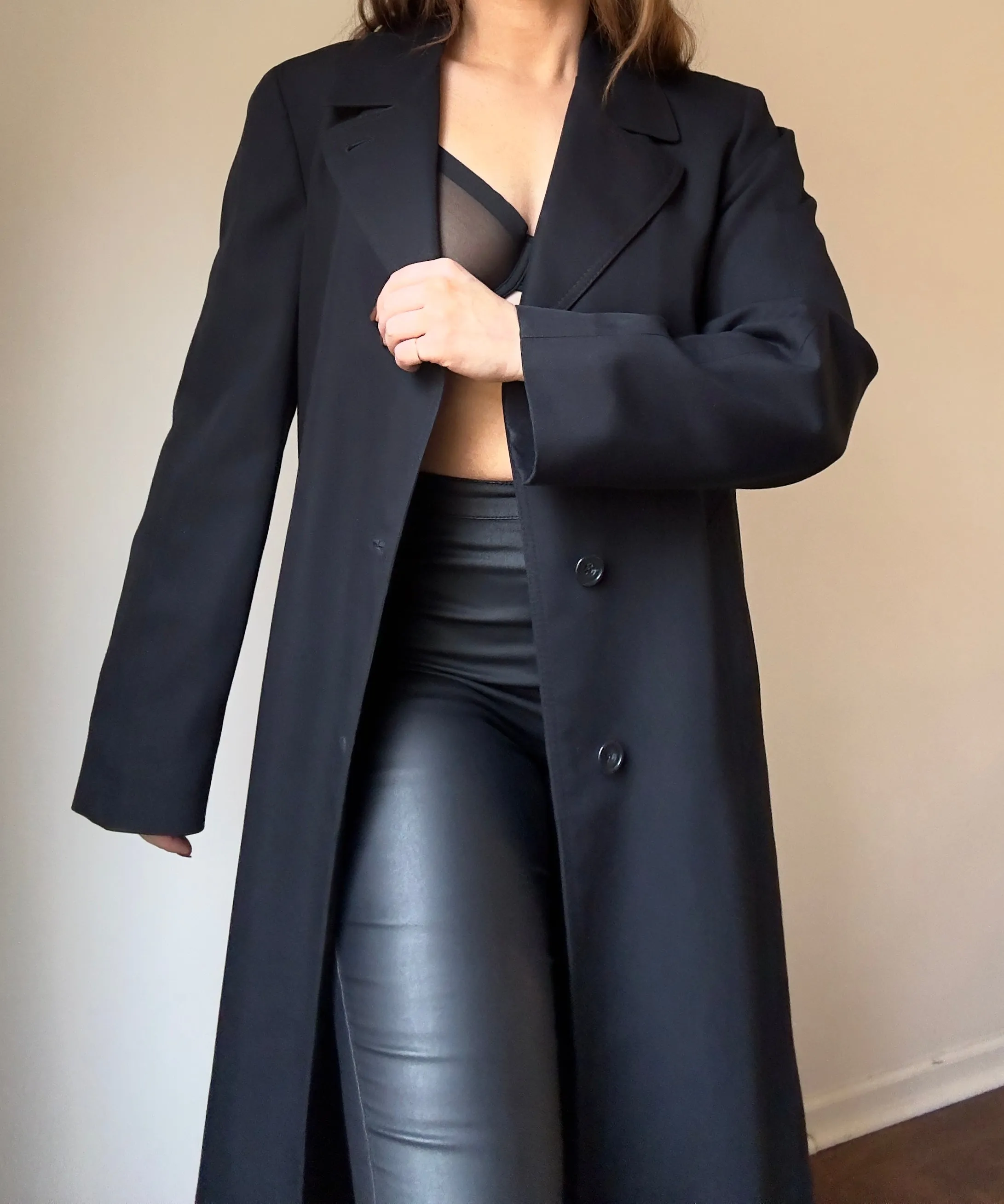Vintage London Fog Black Trench