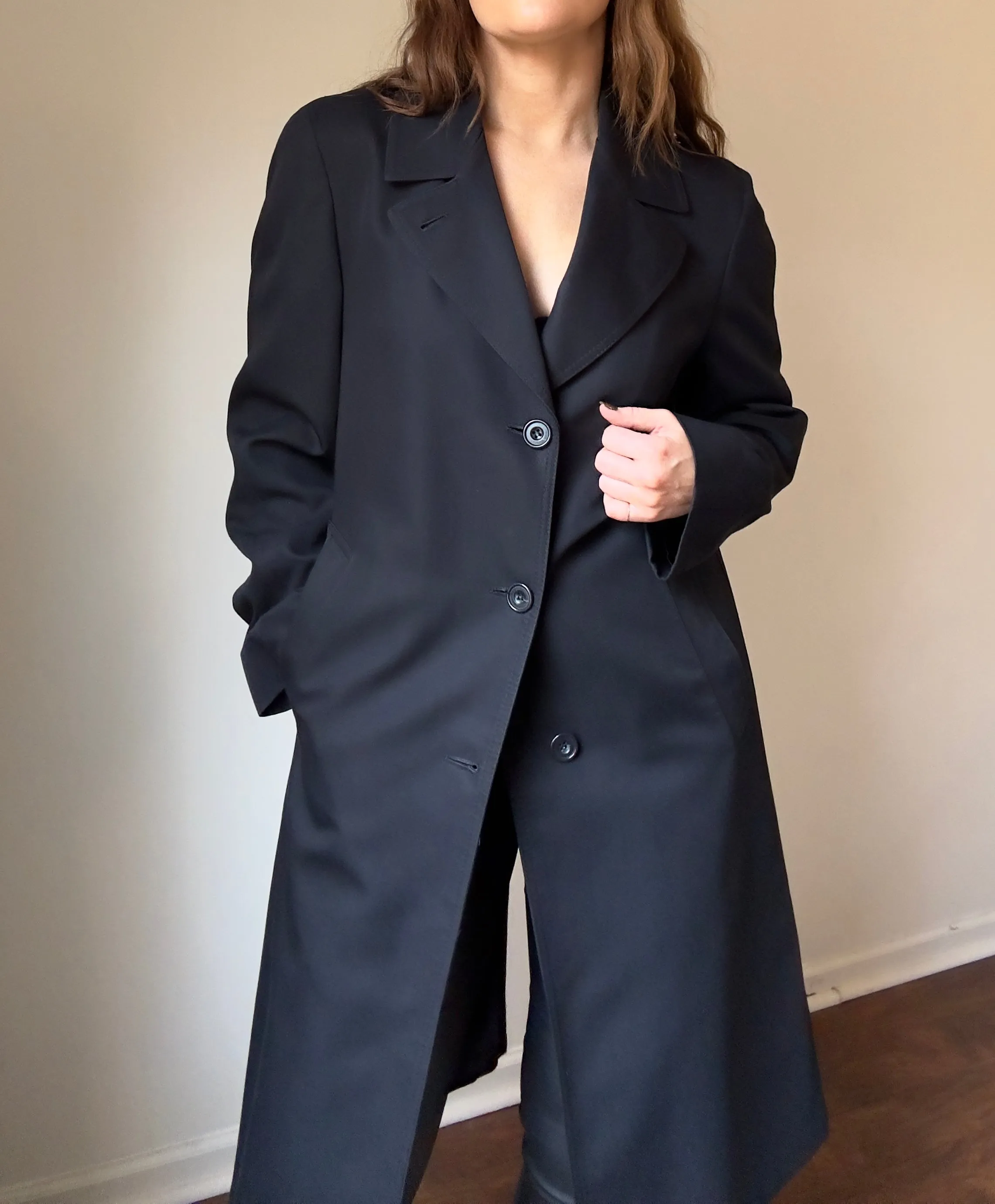 Vintage London Fog Black Trench