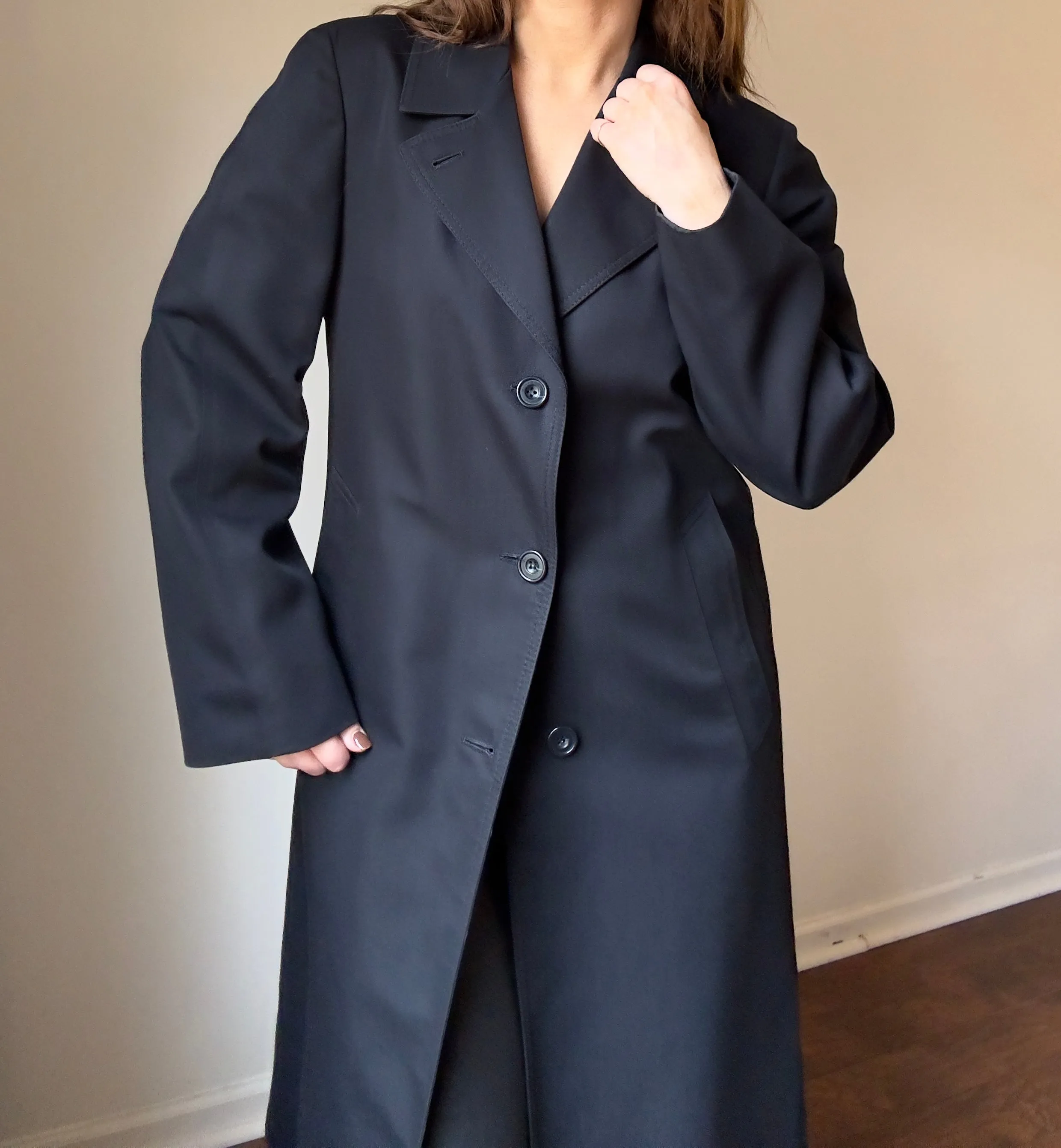 Vintage London Fog Black Trench
