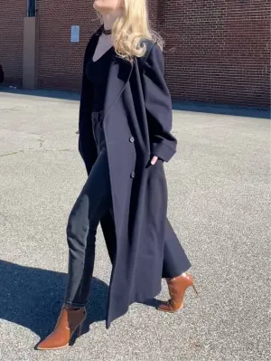 Vintage Navy Trench Coat