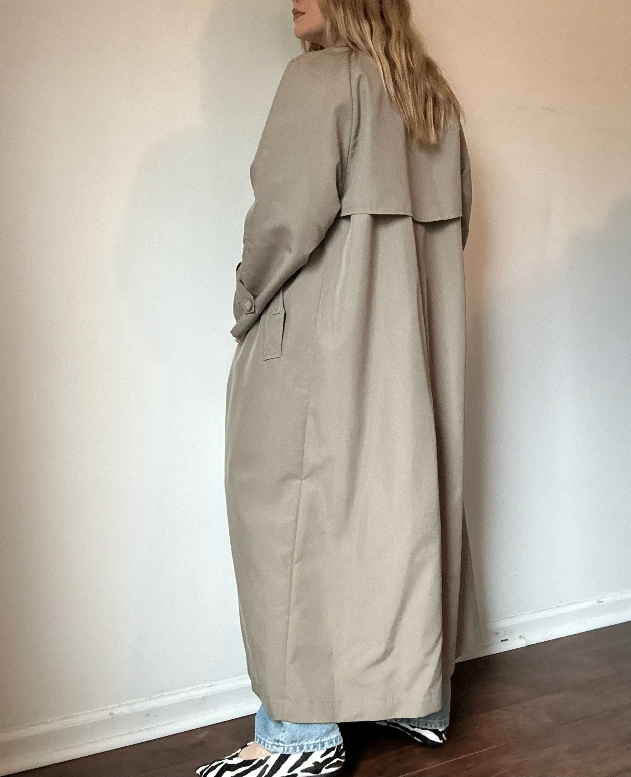 Vintage Olive Trench