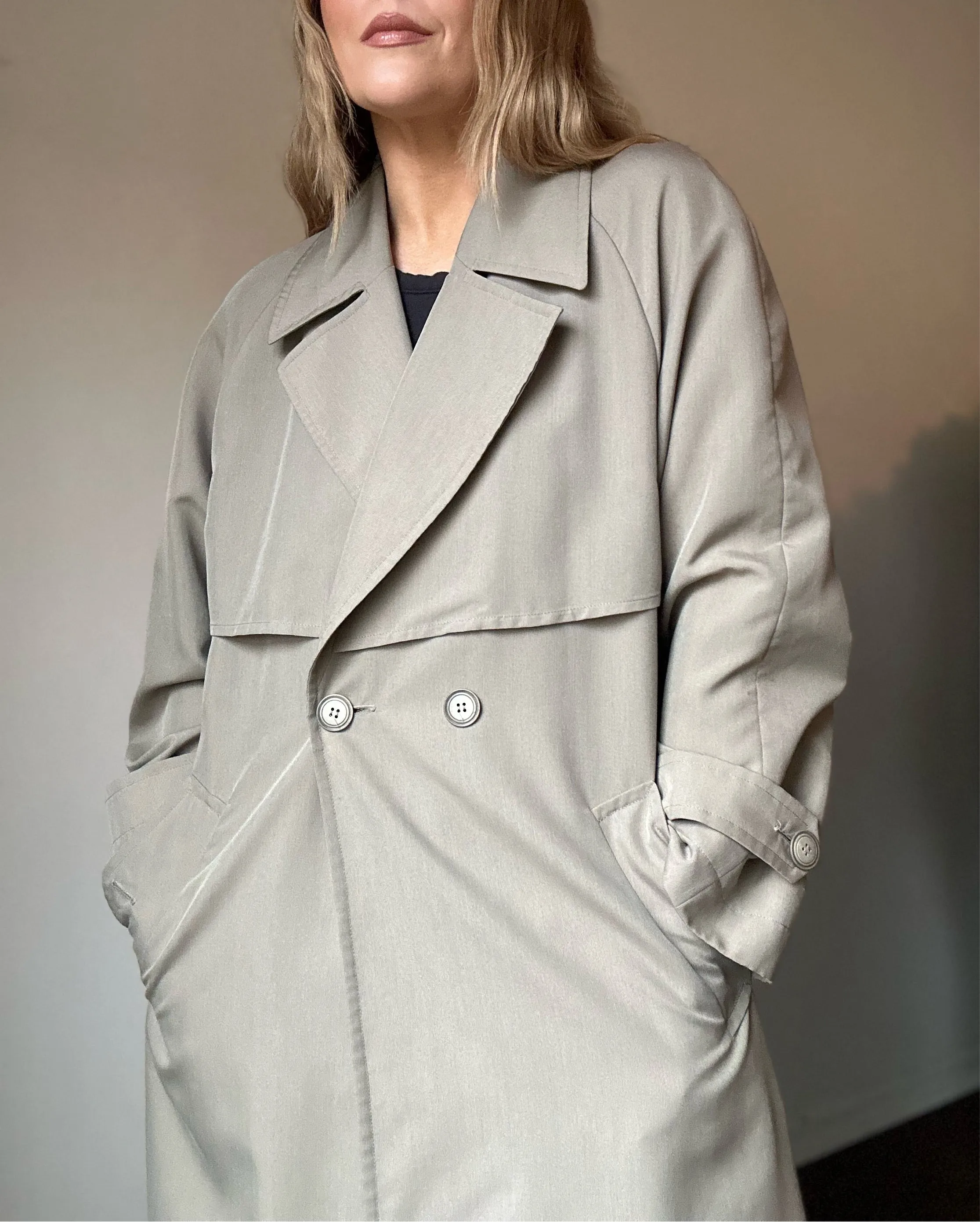 Vintage Olive Trench