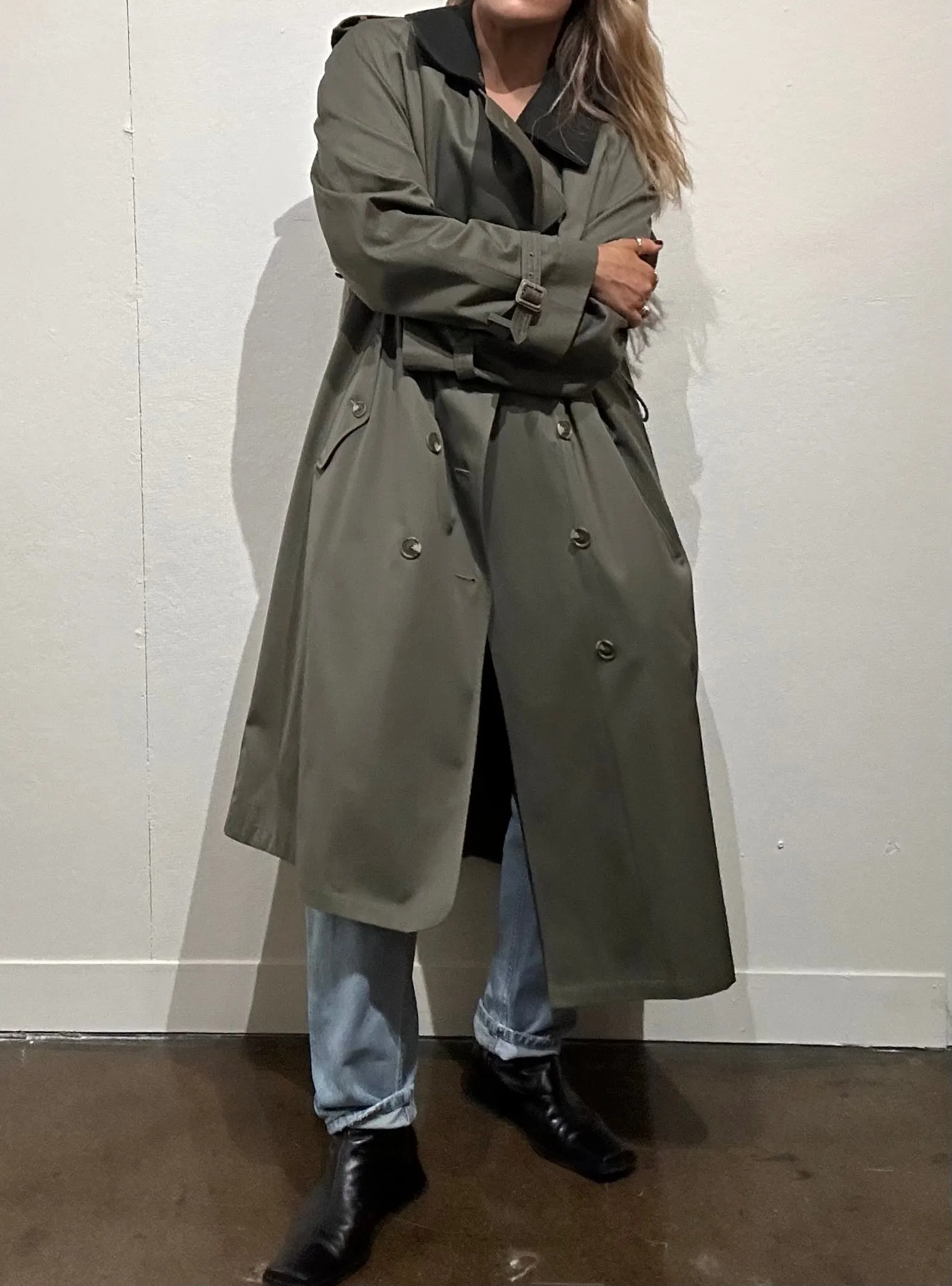 Vintage Oversized Olive Trench