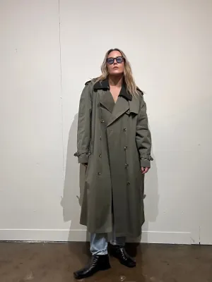 Vintage Oversized Olive Trench