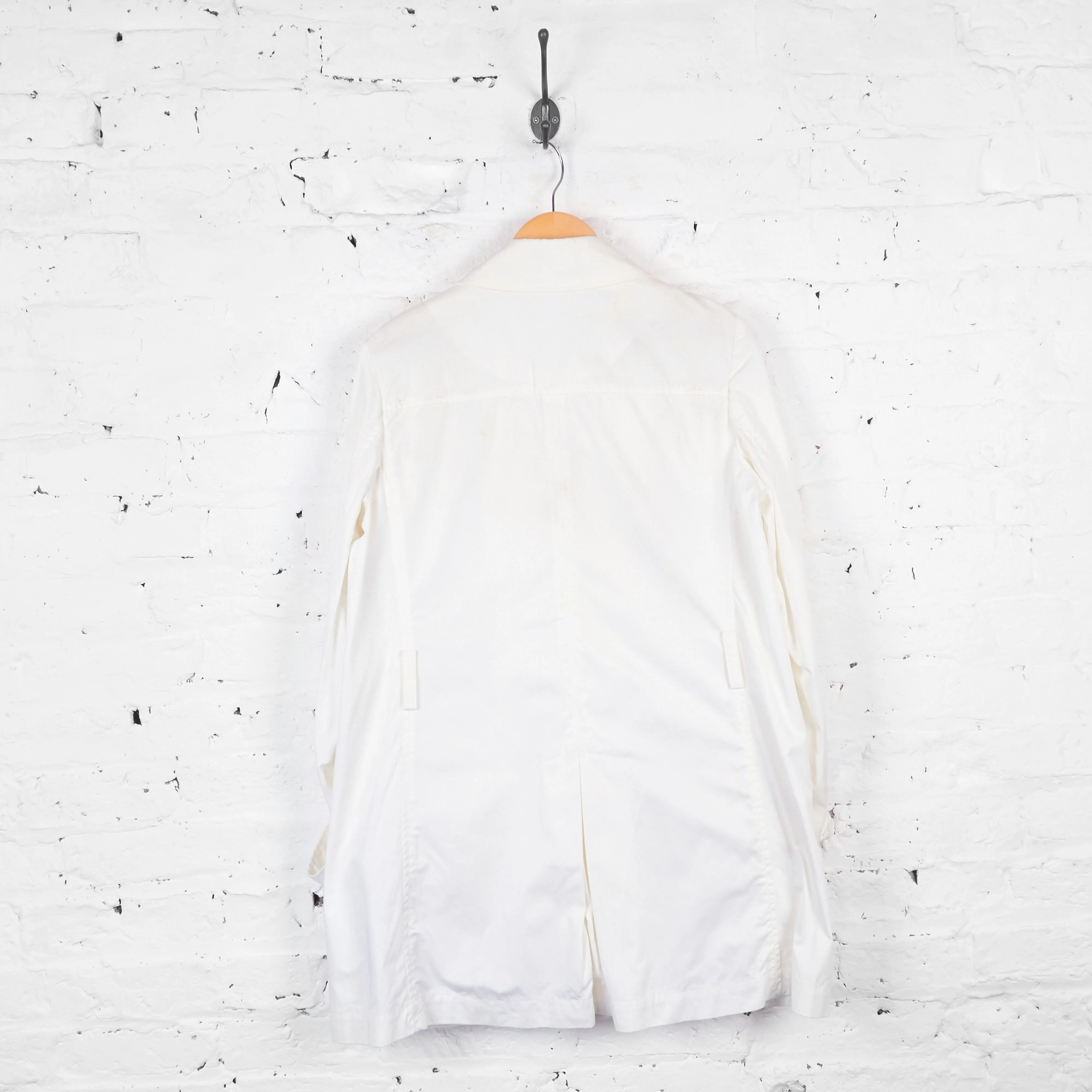 Vintage Women's Lacoste Trench Mac Coat - White - L