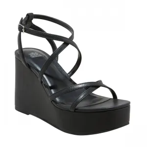 Wild Fable Womens Ronnie Strappy Platform Wedge Heels 89886312 Black 8.5M