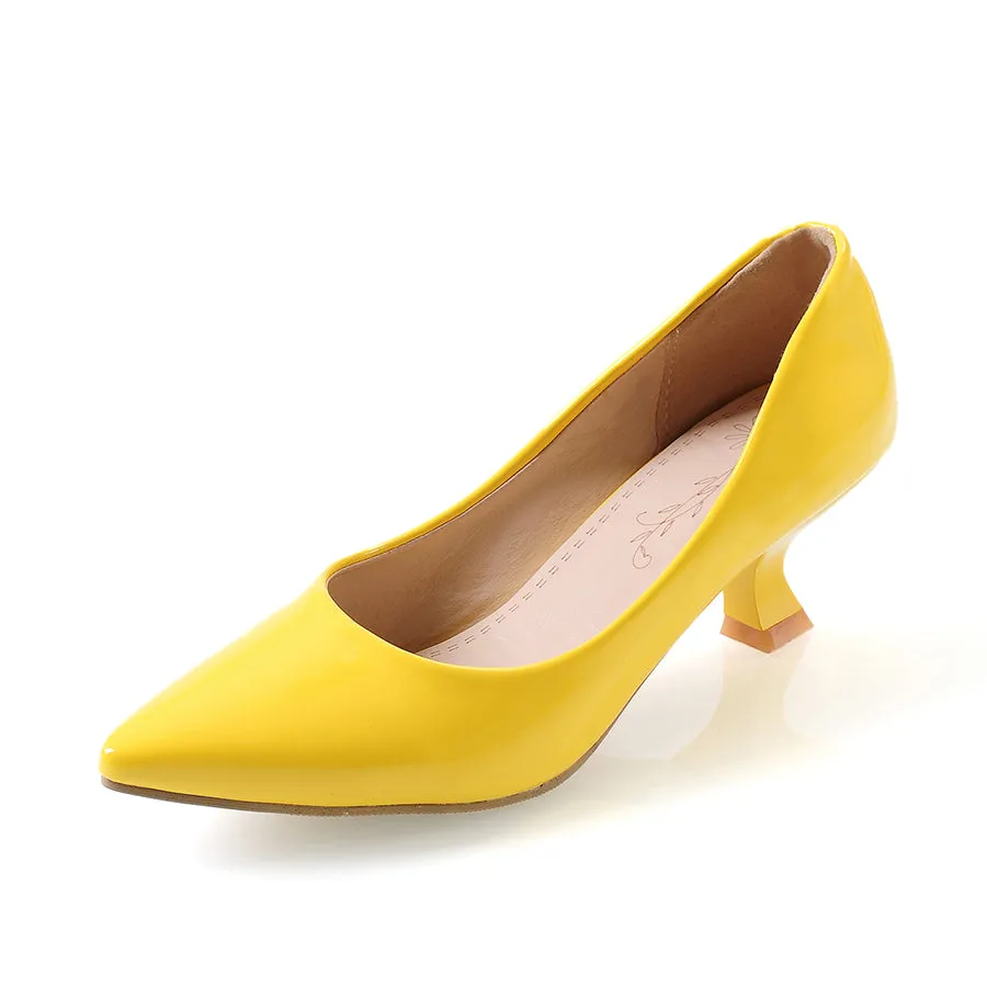 Women's Jellow Shoes Chunky Heel Pumps