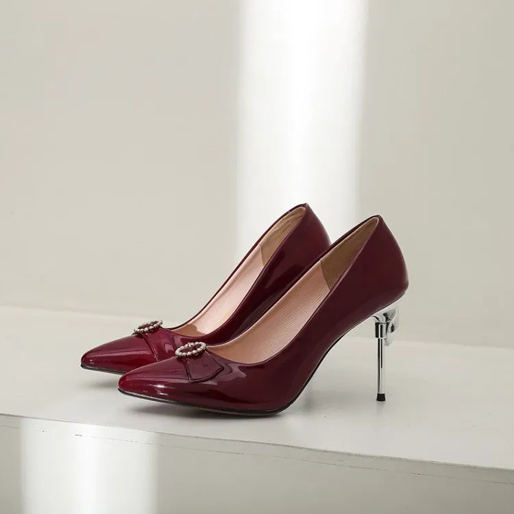 Women's Pointed Toe Rhinestone High Heel Pumps
